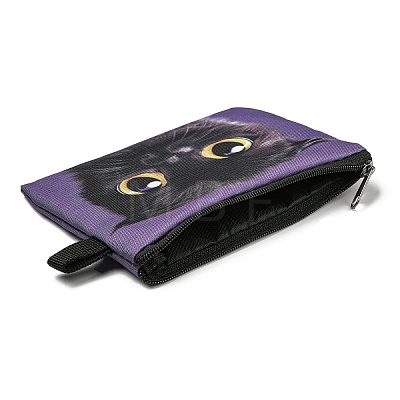 Cute Cat Polyester Zipper Wallets ANIM-PW0002-28E-1