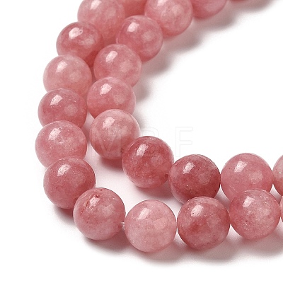 Natural Dyed White Jade Beads Strands G-M402-C03-14-1