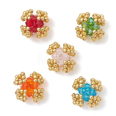 Transparent Glass Seed Beaded Beads PALLOY-MZ01244-1
