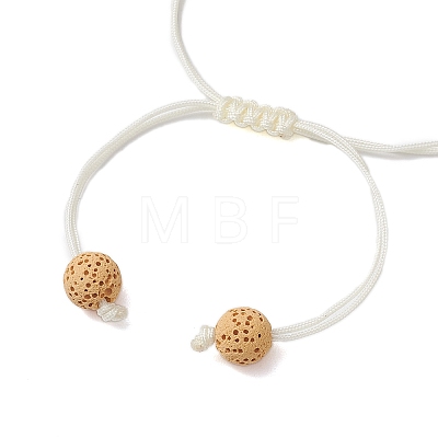 Natural Lava Rock & Mixed Stone & Glass Seed Beaded Braided Bracelets BJEW-MZ00063-1