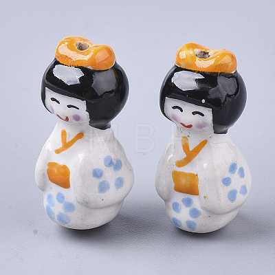 Handmade Porcelain Beads PORC-N004-37C-1