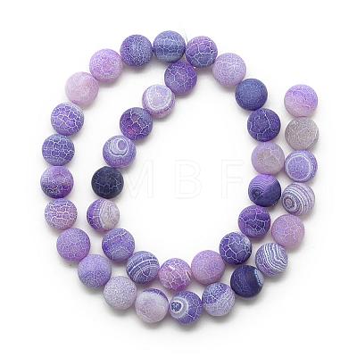 Natural Weathered Agate Bead Strands G-S237-8mm-13-1