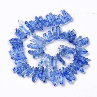 Natural Crackle Quartz Crystal Dyed Beads Strands G-I345-05F-1