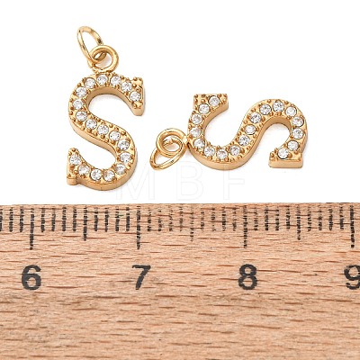 304 Stainless Steel with Crystal Rhinestone Charms RB-CBA5270-11G-S-1