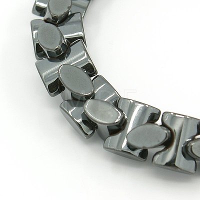 Fashion Non-Magnetic Synthetic Hematite Stretchy Bracelets BJEW-K001-02D-1