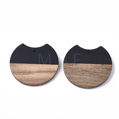 Resin & Walnut Wood Pendants RESI-T023-11C-1