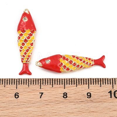Brass Enamel Pendants KK-CBA6818-03G-02-1