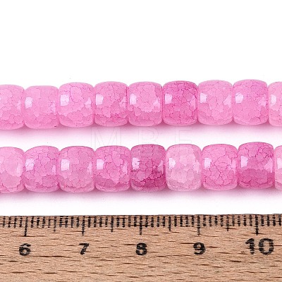 Baking Paint Crackle Glass Beads Strands DGLA-N019-02A-03-1