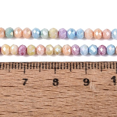 Anti-Tarnish Electroplate Rondelle Glass Beads Strands EGLA-T021-3mm-17-17-1