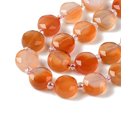 Natural Flower Agate Bead Strands G-NH0013-A01-01-1