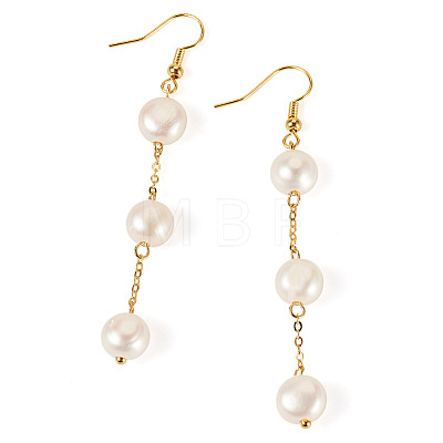 Round Brass Dangle Earrings EJEW-TAC00029-1