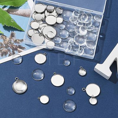 DIY Blank Dome Pendant Making Kit DIY-FS0005-47-1