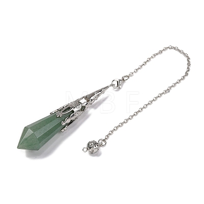 Natural Green Aventurine Pointed Dowsing Pendulum Big Pendants G-H285-06P-A17-1