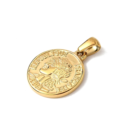304 Stainless Steel Pendants STAS-B094-01A-G-1