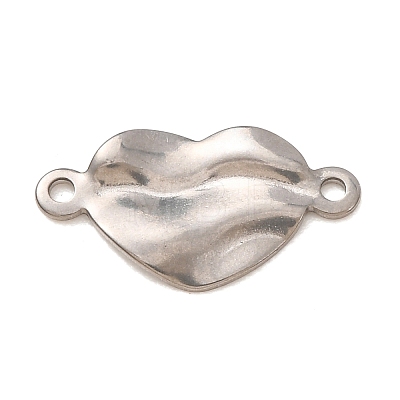 304 Stainless Steel Textured Links Connector Charms STAS-K302-02E-P-1