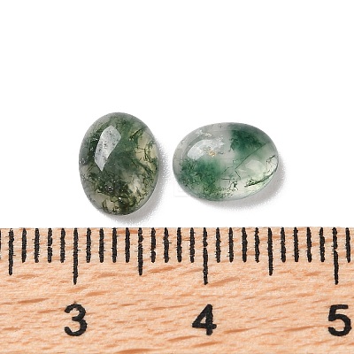 Natural Moss Agate Cabochons G-I359-01-1