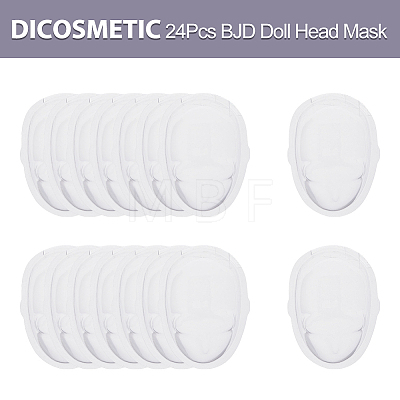 Transparent PVC BDJ Doll Head Cover Face DIY-WH0430-087-1