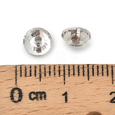 Faceted Transparent Glass Beads GLAA-P075-01D-01-1