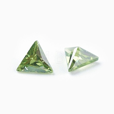 Cubic Zirconia Pointed Back Cabochons ZIRC-WH0001-A05-1