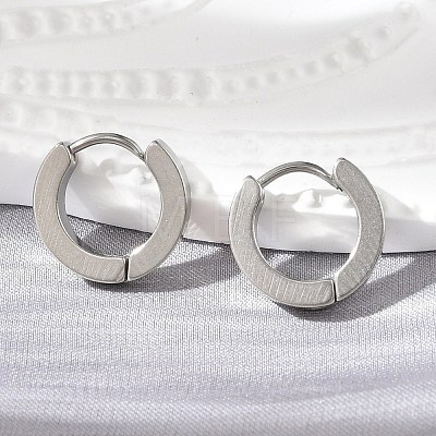 Tarnish Resistant 202 Stainless Steel Huggie Hoop Earrings X-EJEW-O087-09A-P-1