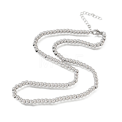 4MM Round 304 Stainless Steel Beaded Necklaces for Man and Women SA-CBAB767-16P-1