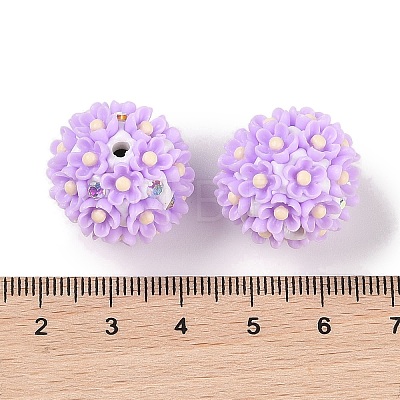 Handmade Polymer Clay Rhinestone Beads CLAY-H003-03A-1