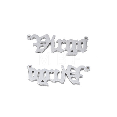 304 Stainless Steel Connector Charms STAS-N095-136B-1