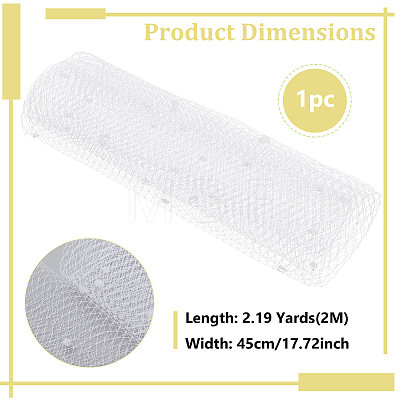 Deco Mesh Ribbons SRIB-WH0011-179B-02-1