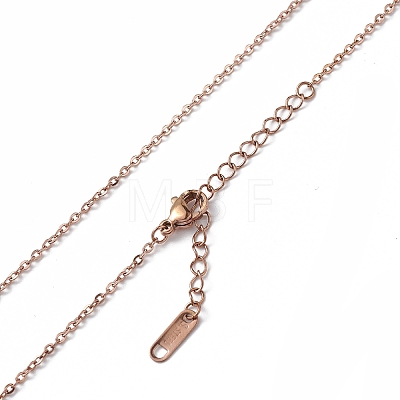 Ion Plating(IP) 304 Stainless Steel Cable Chain Necklace for Men Women NJEW-K245-014C-1
