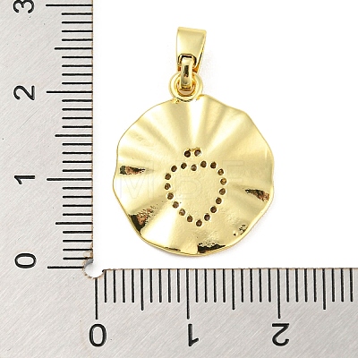 Rack Plating Brass and Cubic Zirconia Pendant KK-Q787-02G-1