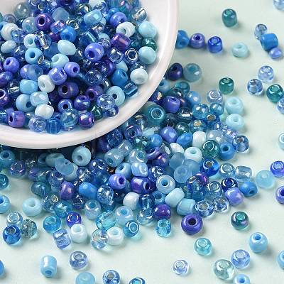 Opaque Colours Luster & Silver Lined & Transparent & Frosted Colours Glass Seed Beads SEED-A030-03A-1