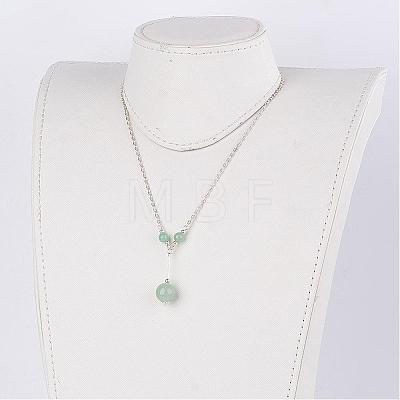 Natural Gemstones Pendant Necklaces NJEW-JN01611-1