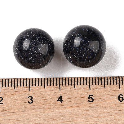 Synthetic Blue Goldstone No Hole Sphere Beads G-K353-04C-26-1