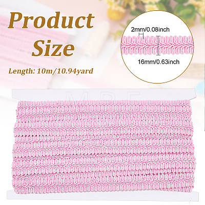Polyester Braided Lace Trim OCOR-WH0074-92F-1