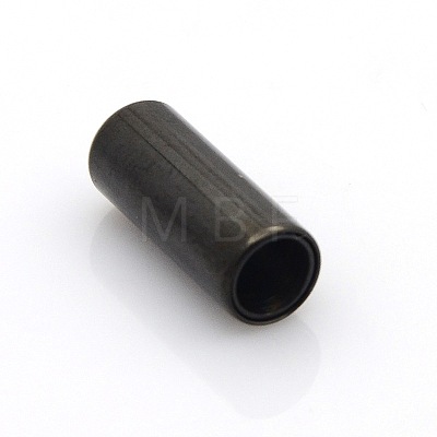 304 Stainless Steel Smooth Surface Magnetic Clasps with Glue-in Ends Fit 5mm Cords STAS-O042-B-15-1