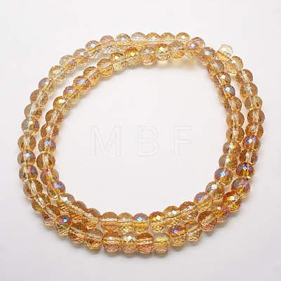 Electroplate Glass Rondelle Beads Strands EGLA-F024-A09-1