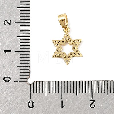 Brass Micro Pave Cubic Zirconia Pendants KK-P299-14G-1