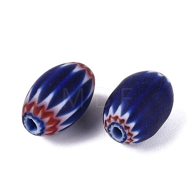 Handmade Millefiori Glass Barrel Beads LA-N002-04C-1