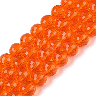 Transparent Glass Bead Strands GLAA-R095-8mm-39-1
