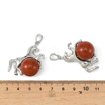 Natural Red Jasper Pendants G-D102-01P-01-1