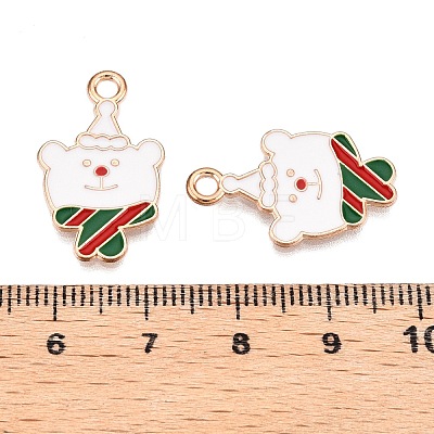 Christmas Theme Alloy Enamel Pendants ENAM-T020-33G-1