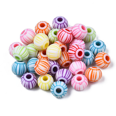 Opaque Acrylic Beads OACR-N008-56-1