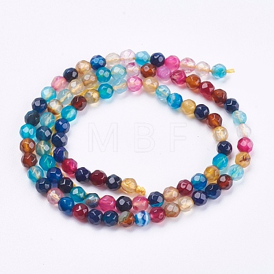 Natural Agate Beads Strands G-P365-03-4mm-1