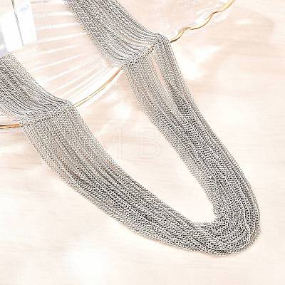 304 Stainless Steel Multi-strand Necklaces for Women NJEW-D326-01P-1