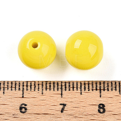 Opaque Solid Color Glass Beads GLAA-N007-10mm-A02-1