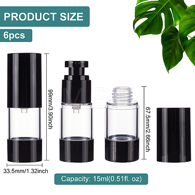 Empty Portable Plastic Airless Pump Bottles MRMJ-WH0075-67A-1