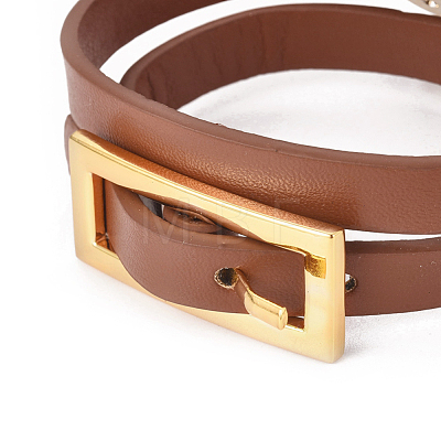 Imitation Leather Wrap Bracelets BJEW-G620-E01-1