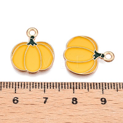 Thanksgiving Day Theme Alloy Enamel Pendants ENAM-T020-35O-1