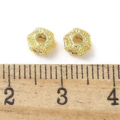 Brass Micro Pave Cubic Zirconia Beads KK-A236-19G-01-1