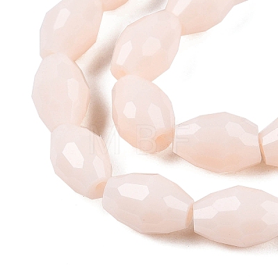 Opaque Solid Color Imitation Jade Glass Beads Strands EGLA-A037-P6x8mm-D02-1